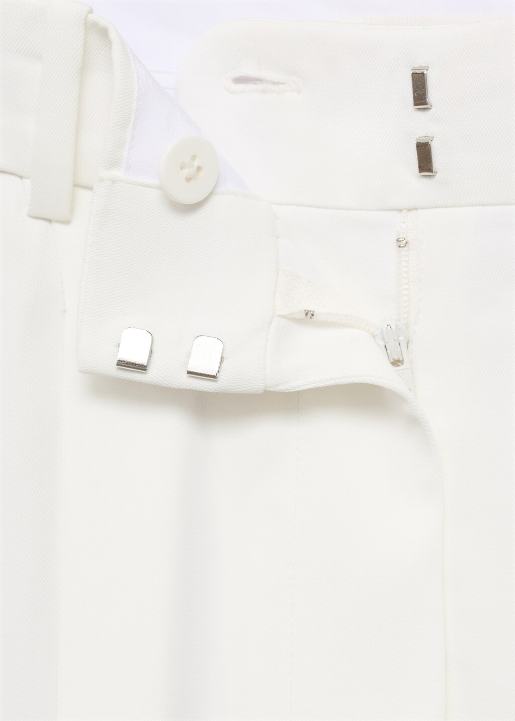 Pleated wideleg suit trousers - White