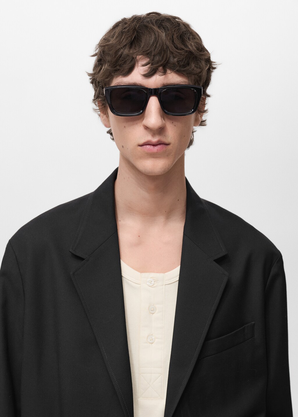 Relaxed fit suit blazer - Black