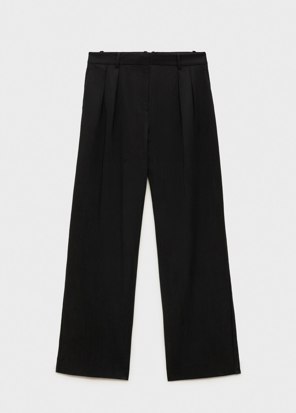 Straight lyocell suit trousers - Black