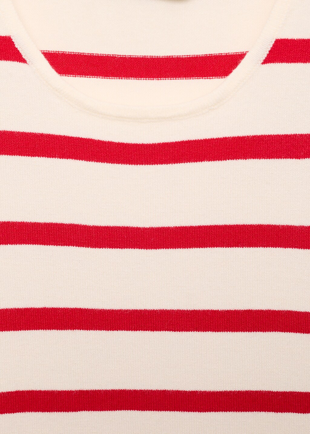 Striped knitted crop top - Black