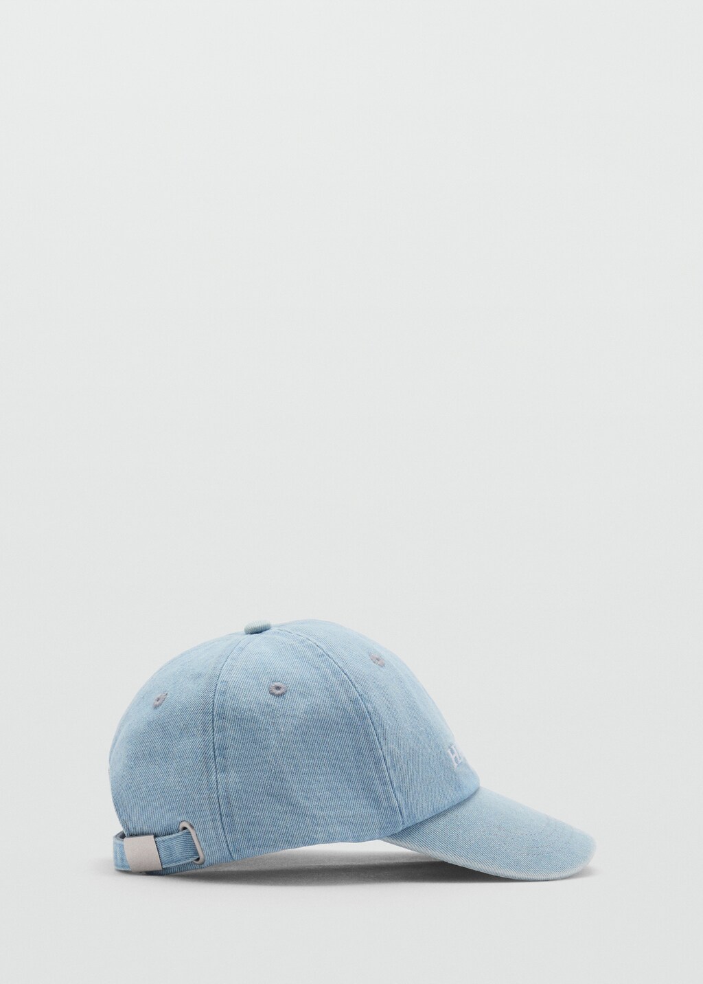 Denim cap with message - Light Blue