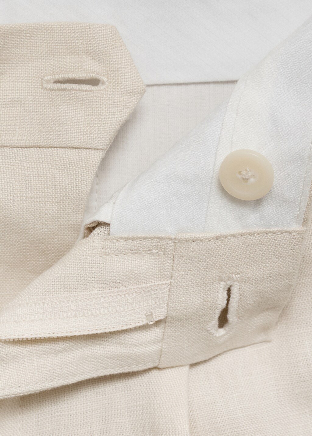 100% linen pleated trousers - Medium Green