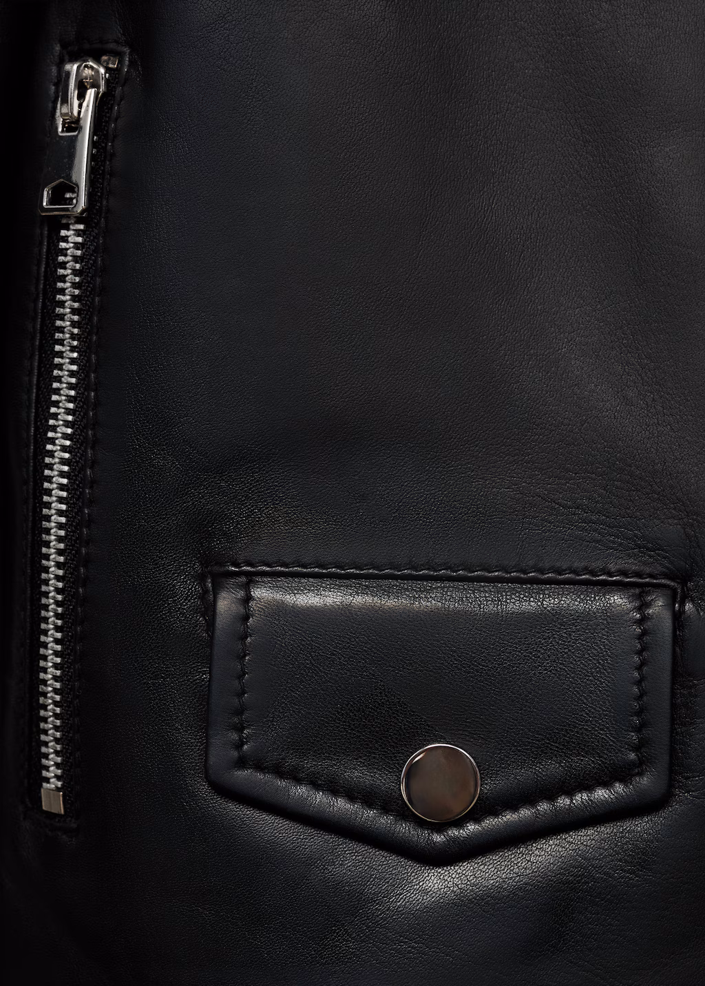 Leather biker jacket - Black