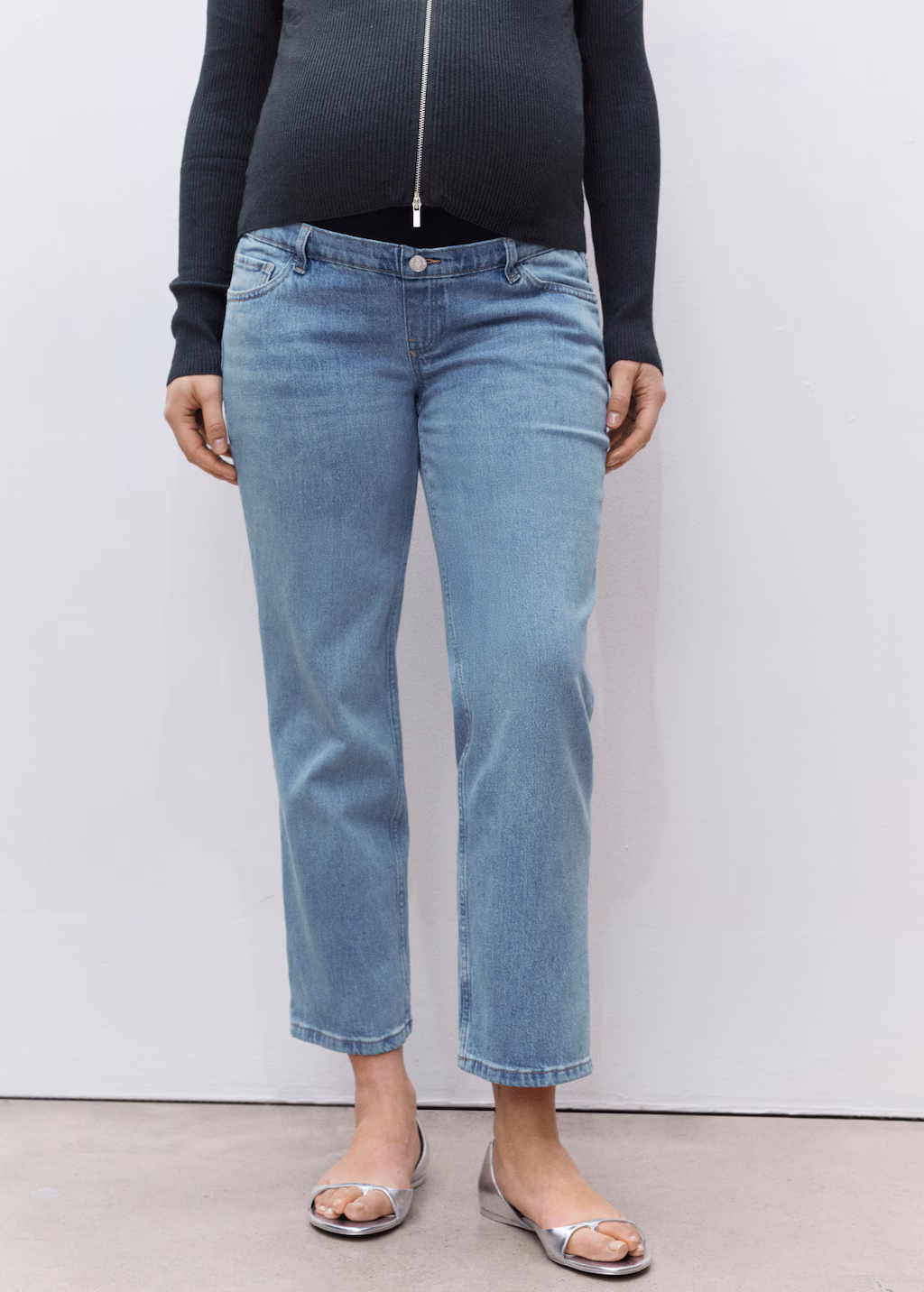 Maternity Straight Jeans - Black denim