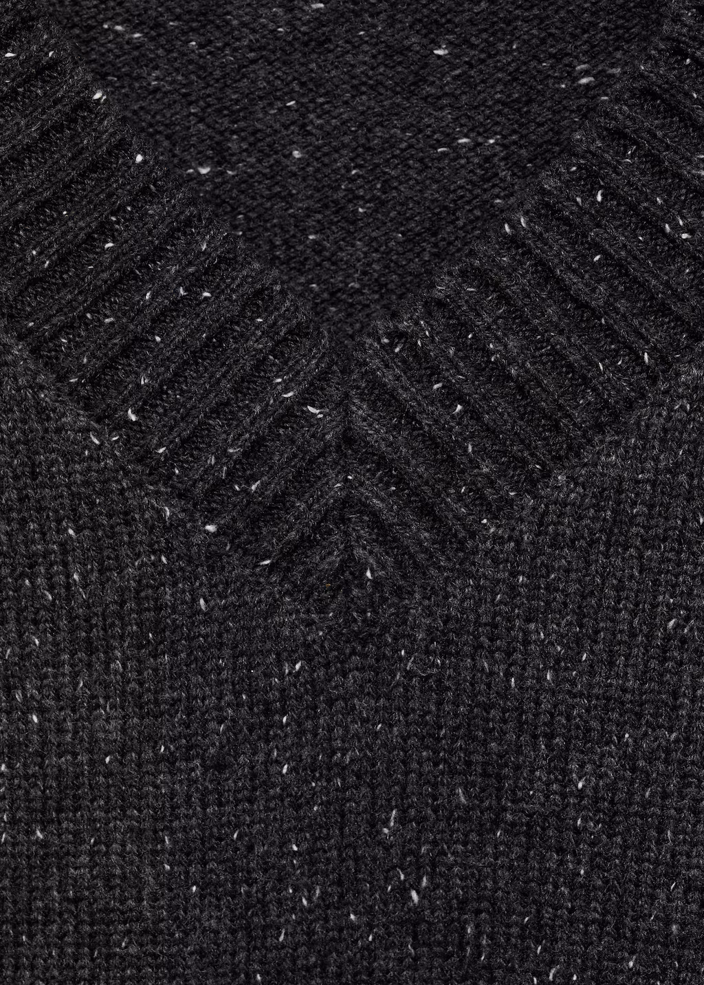 V-neck knitted gilet - Medium Heather Grey