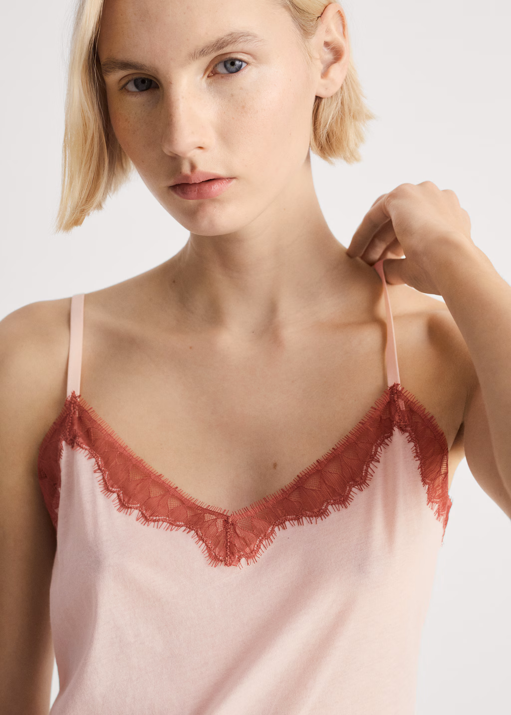 Lace-trimmed nightgown - Aqua Green