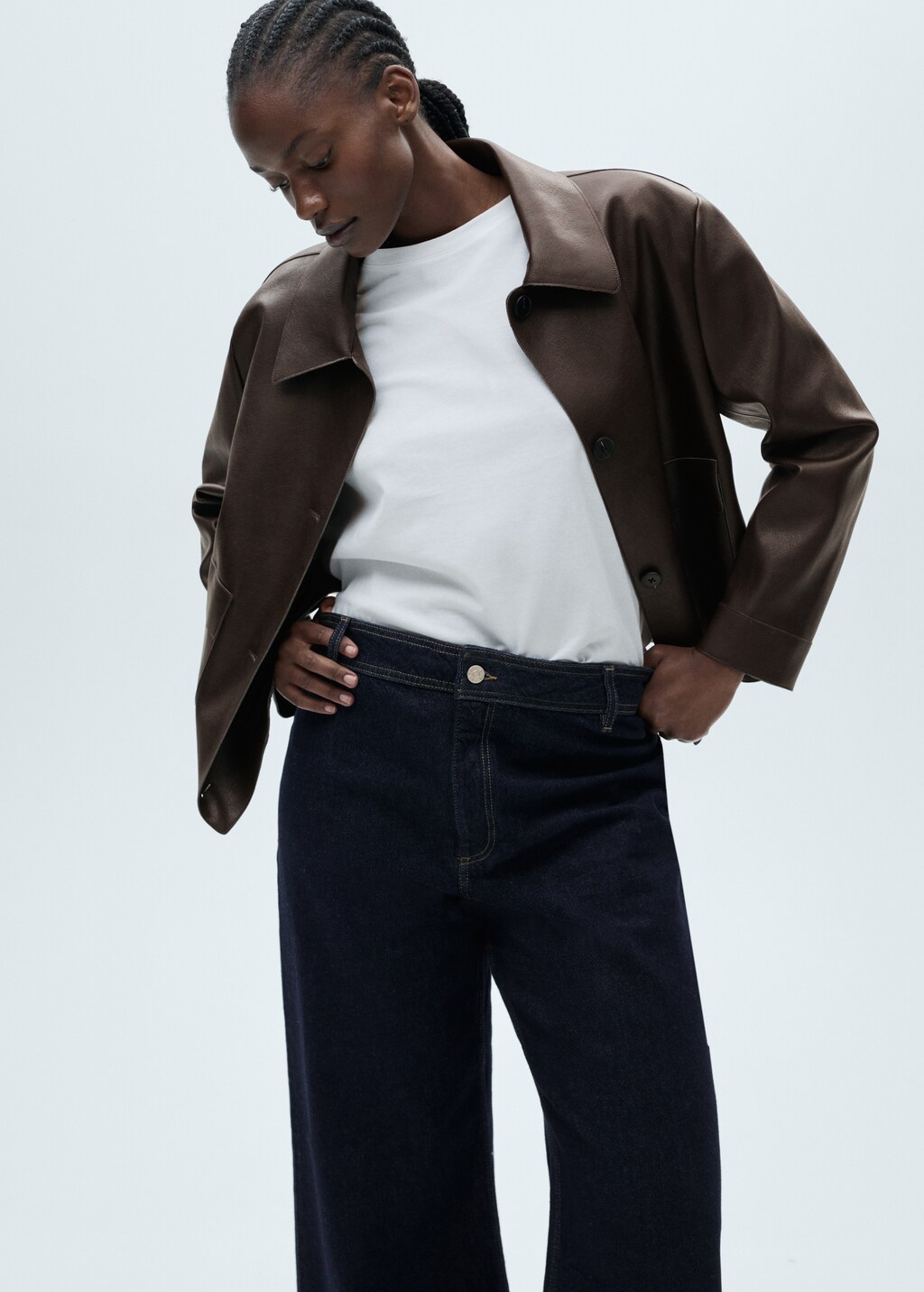 Catherin culotte high-rise jeans - Black denim