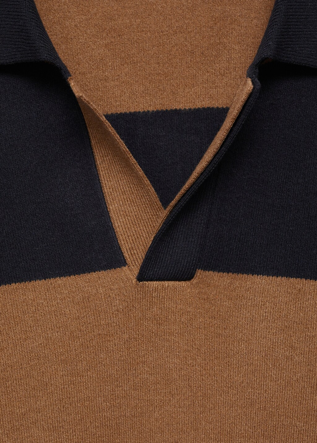 Striped design polo sweater - Dark Green