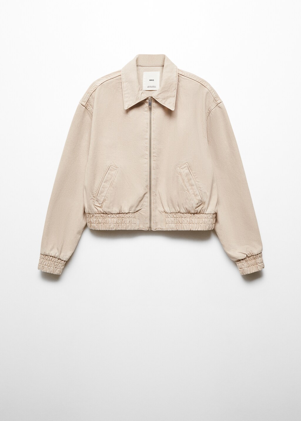 Denim bomber jacket - Sand
