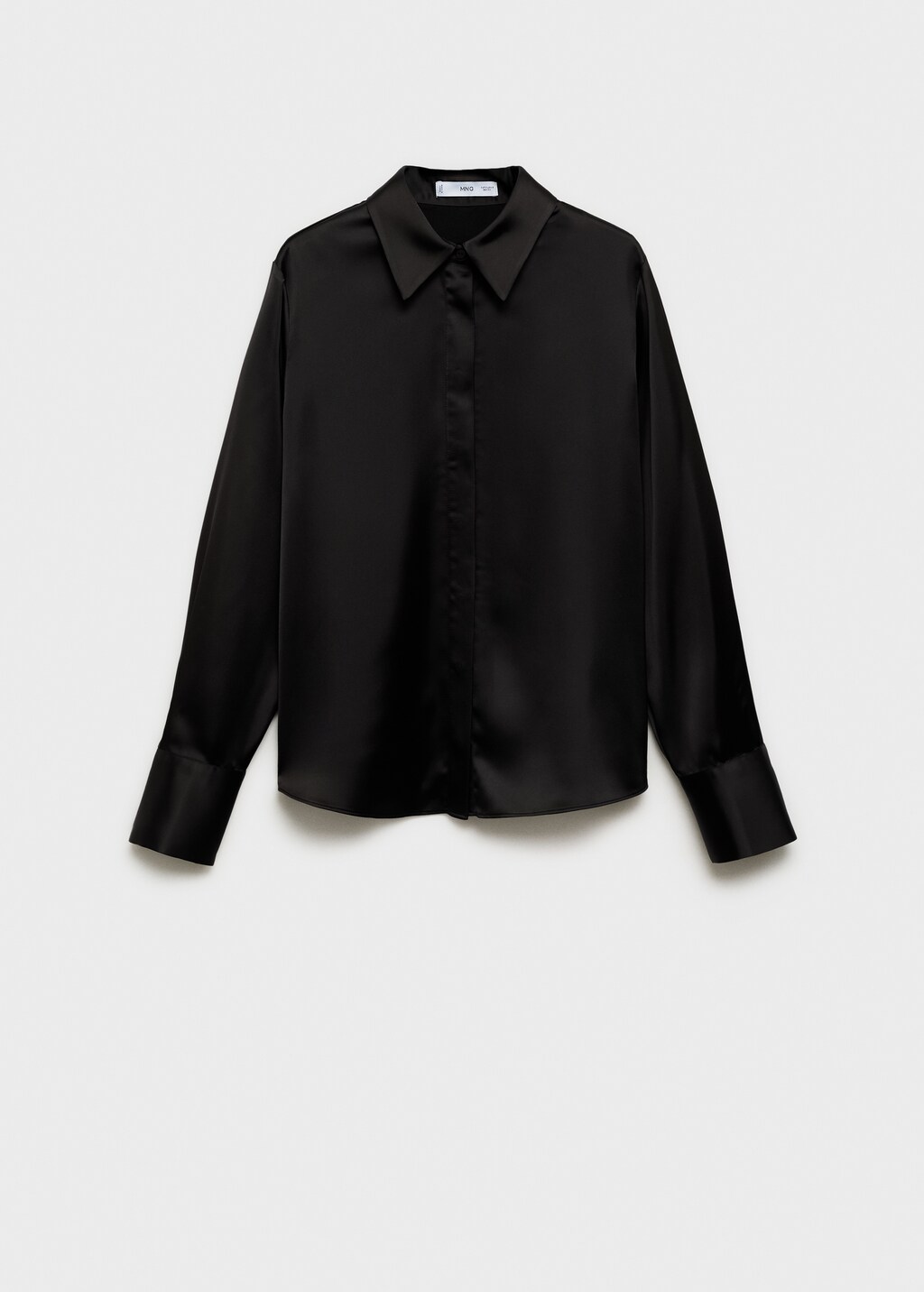 Regular-fit satin shirt - Ecru