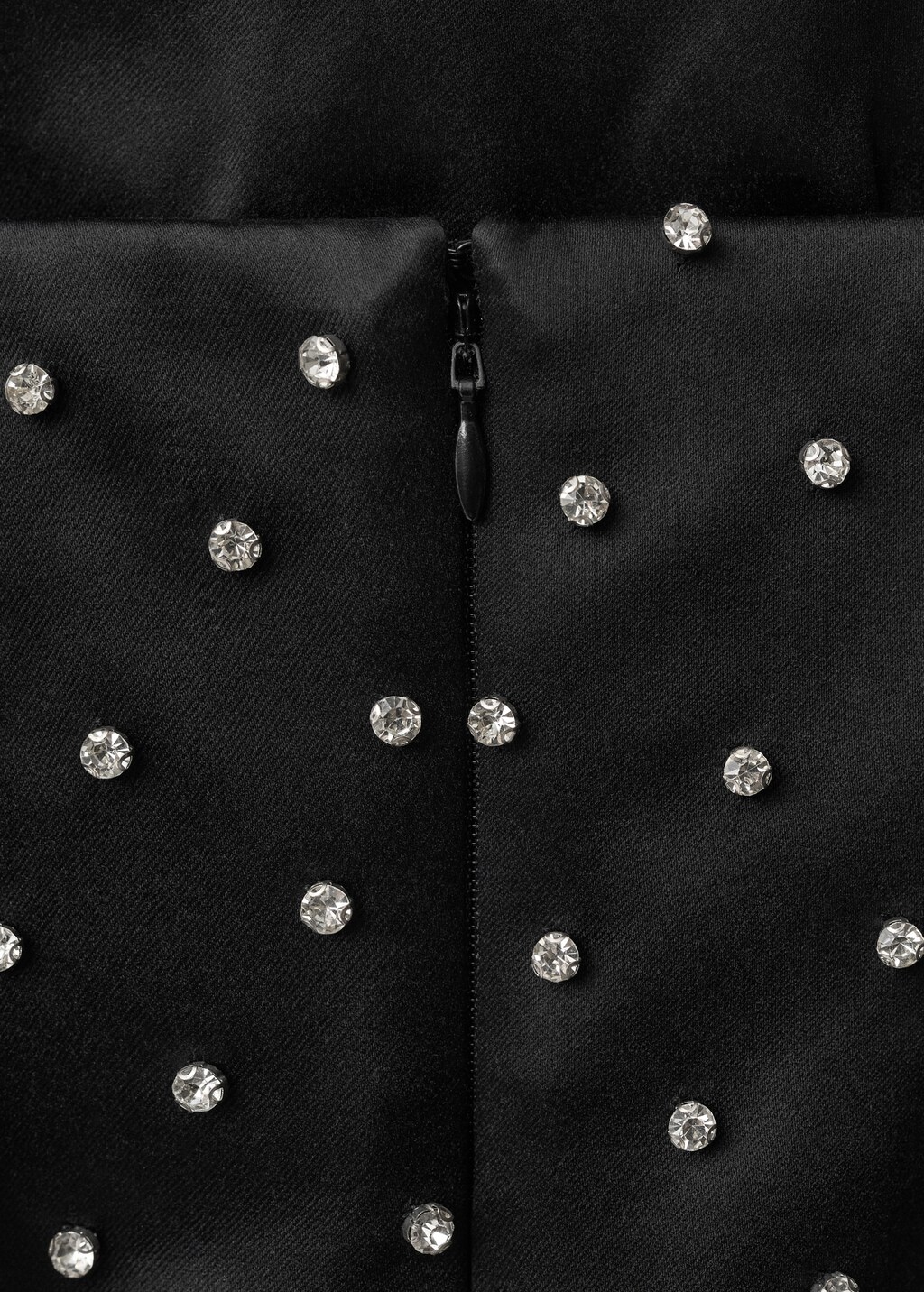 Strapless dress with shiny details - Black