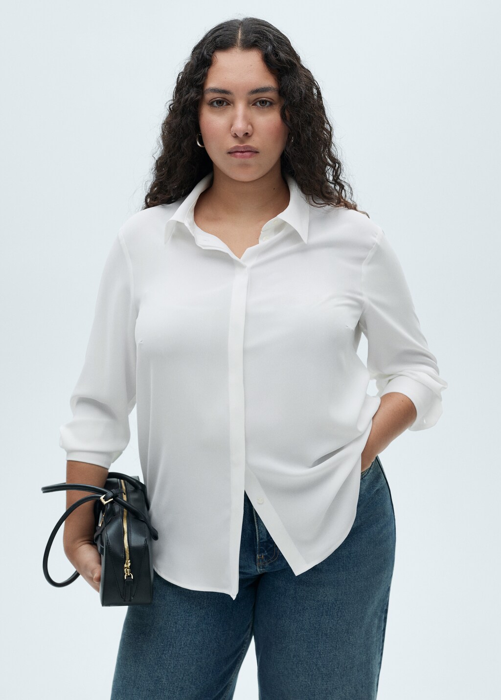 Fluid long-sleeved shirt - Black