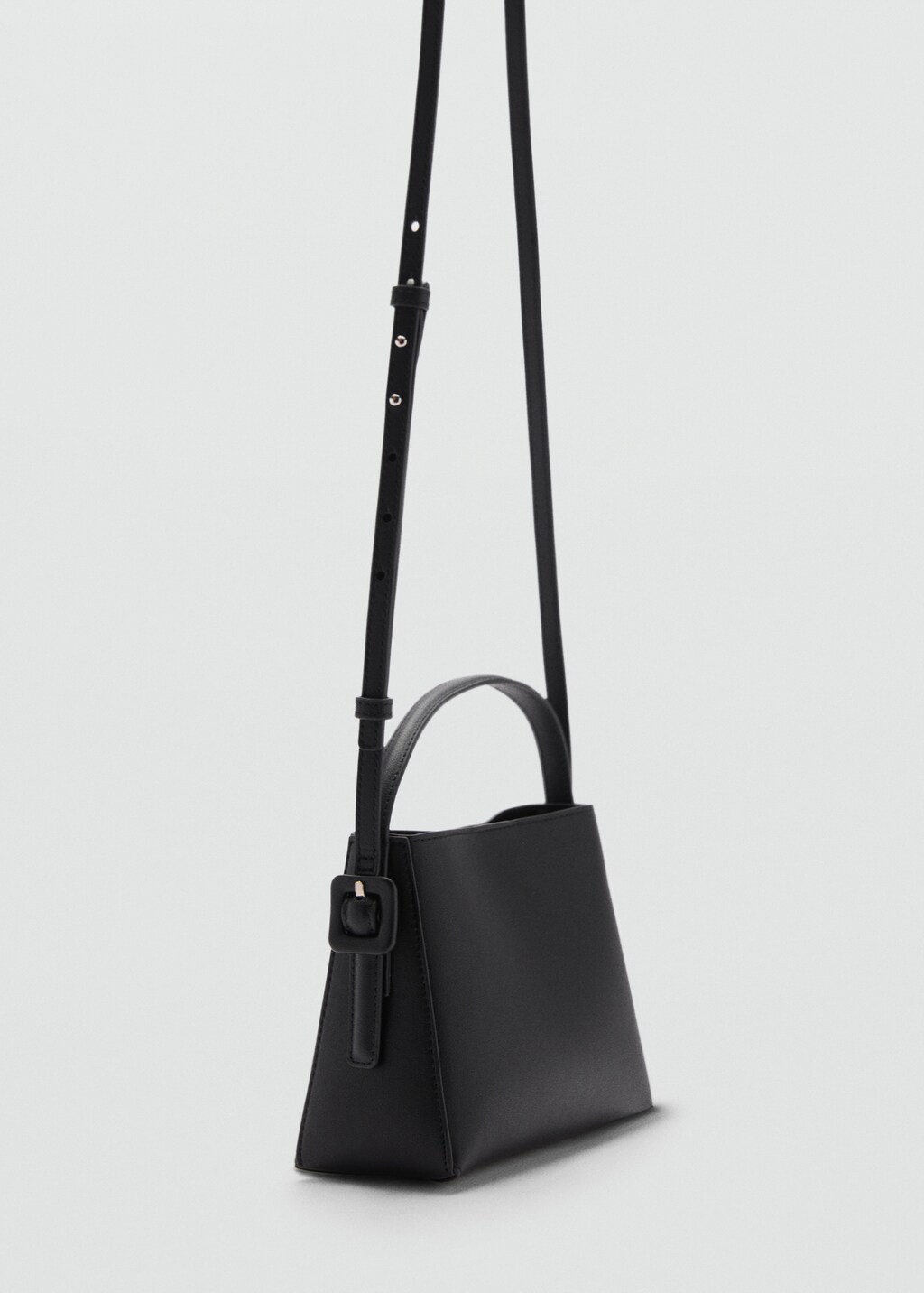 Shopper bag with buckle - Black