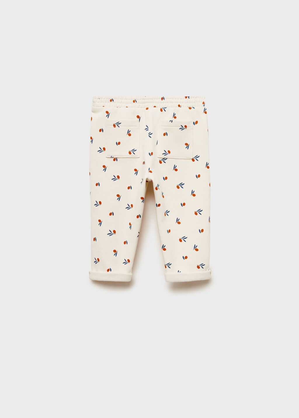 Printed cotton trousers - Off White