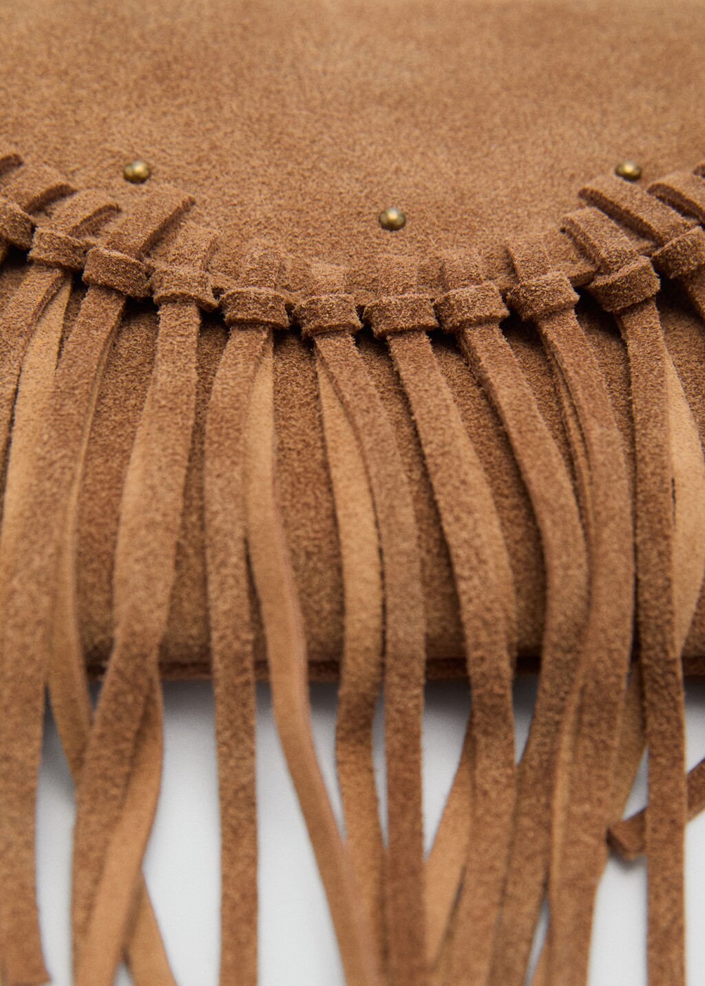 Fringe leather bag - Medium Brown