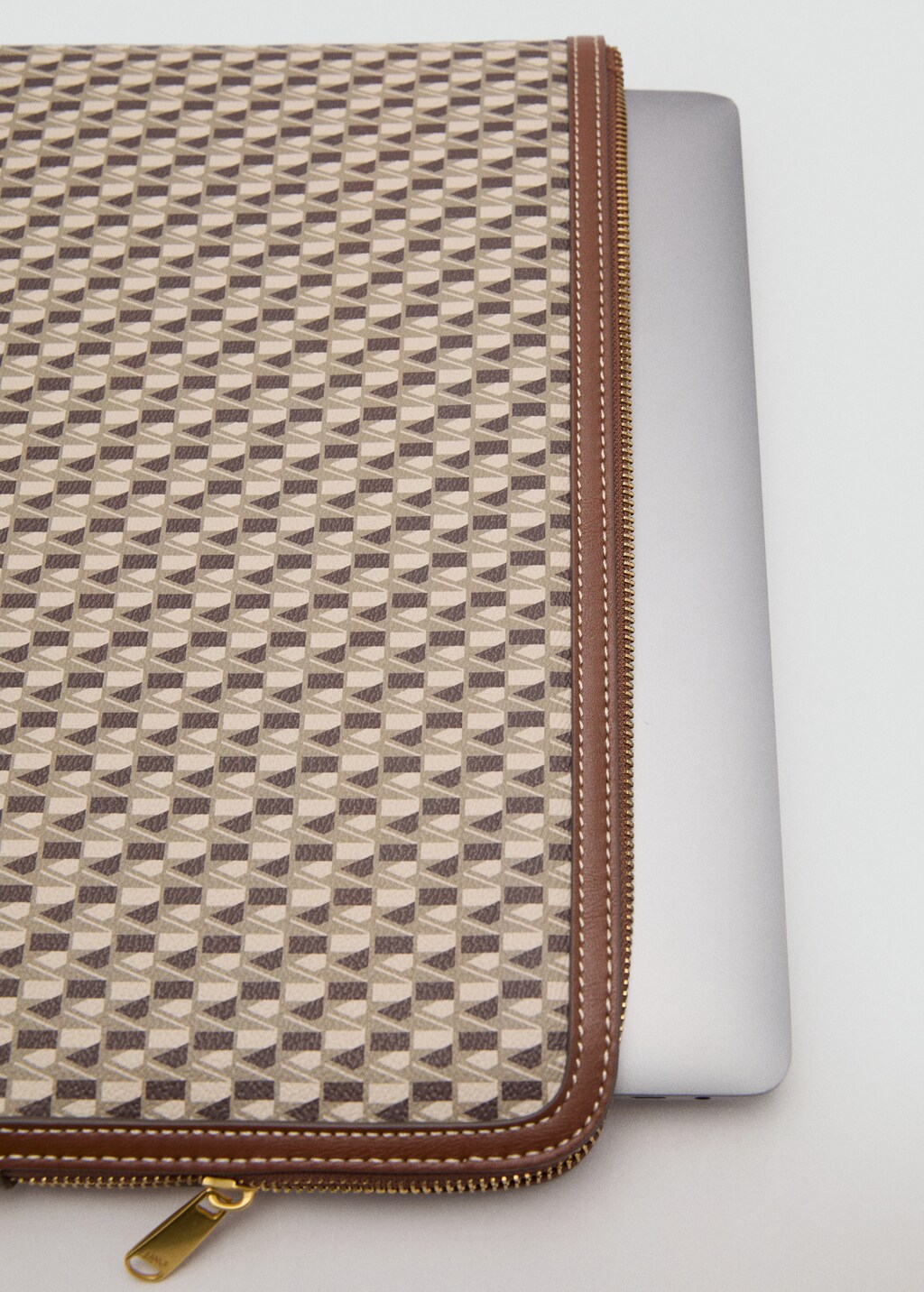 Logo laptop case - Leather