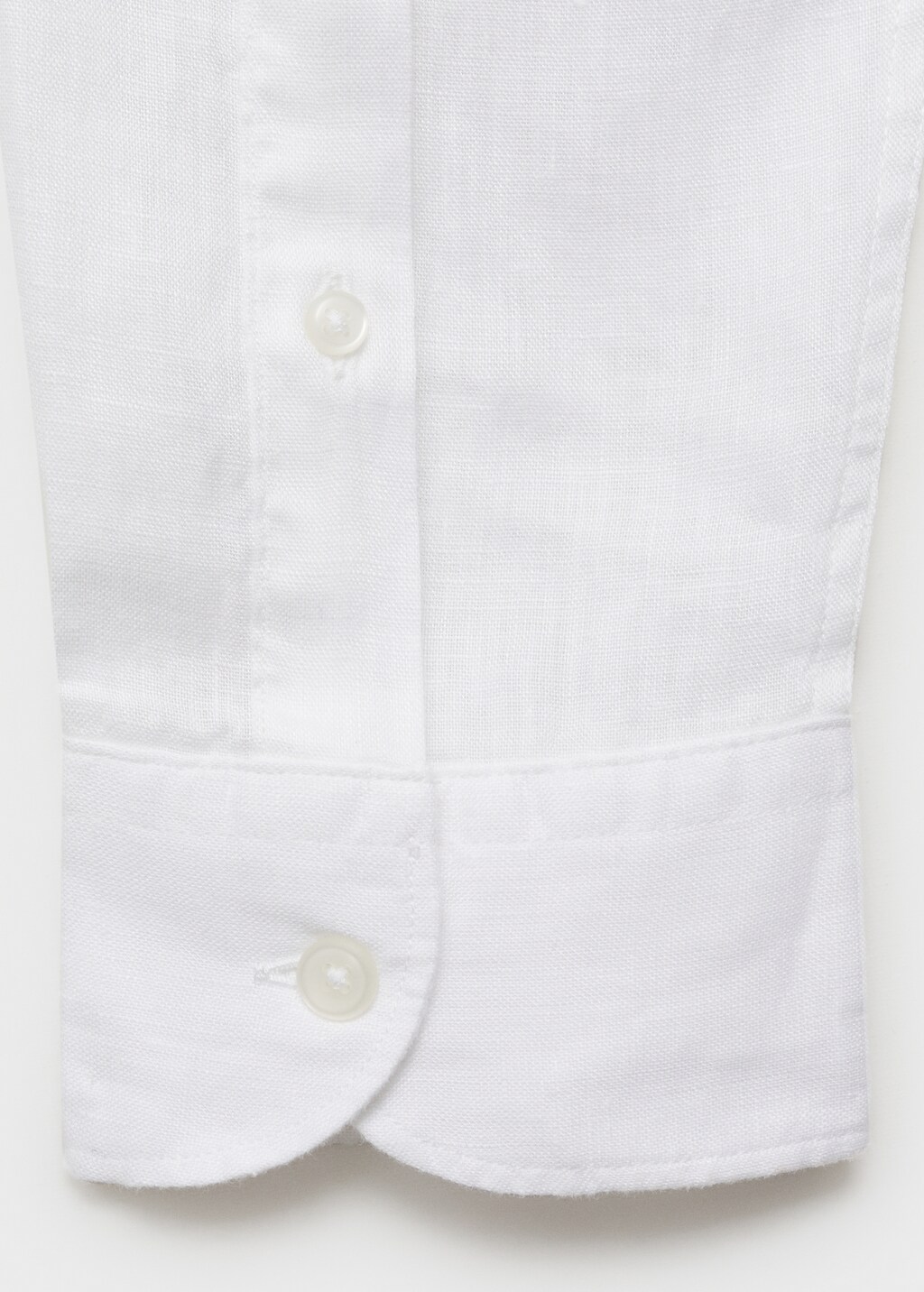 100% linen slim-fit shirt - Dark Navy