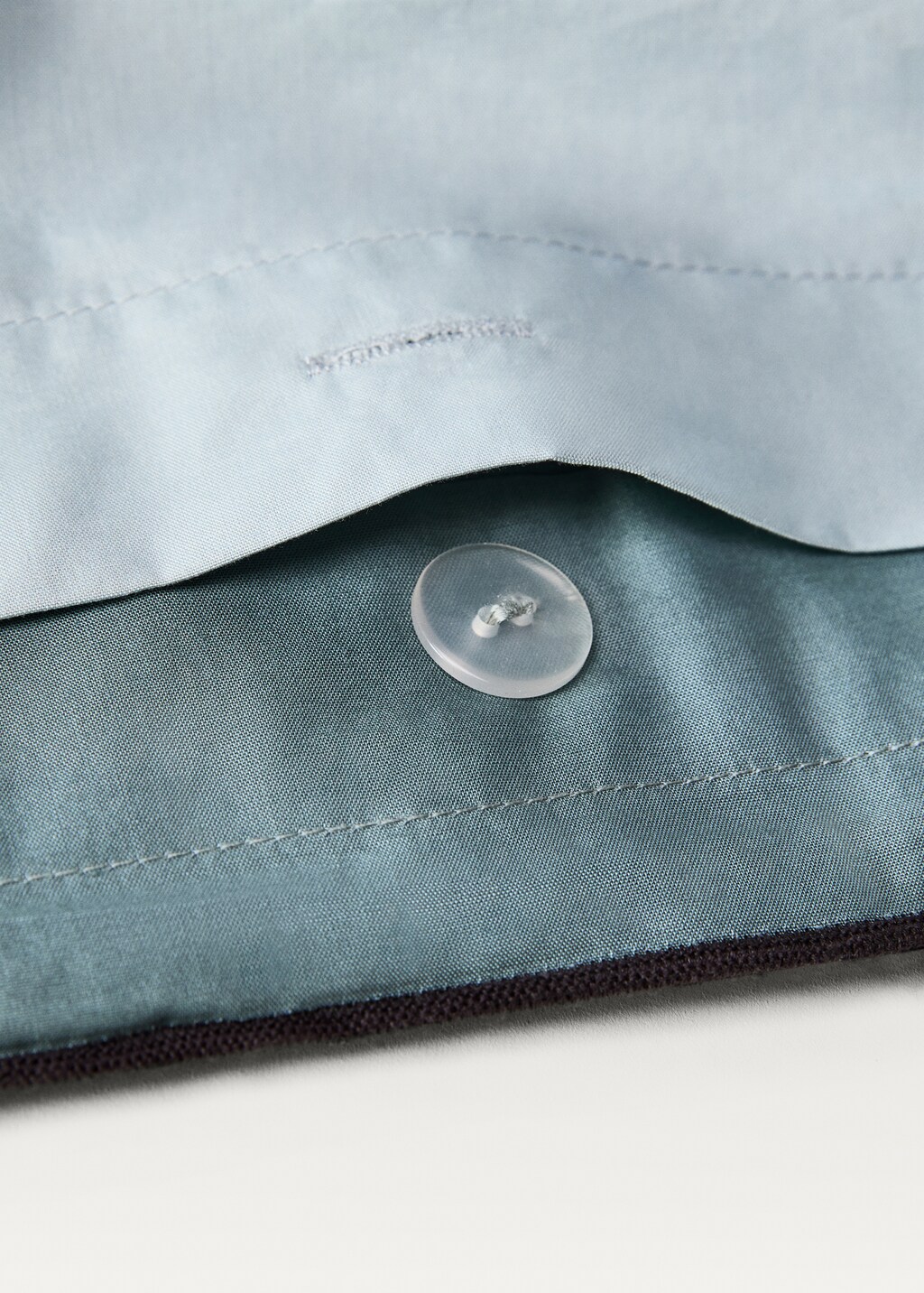 Reversible cotton percale duvet cover for 135 cm bed - Caramel