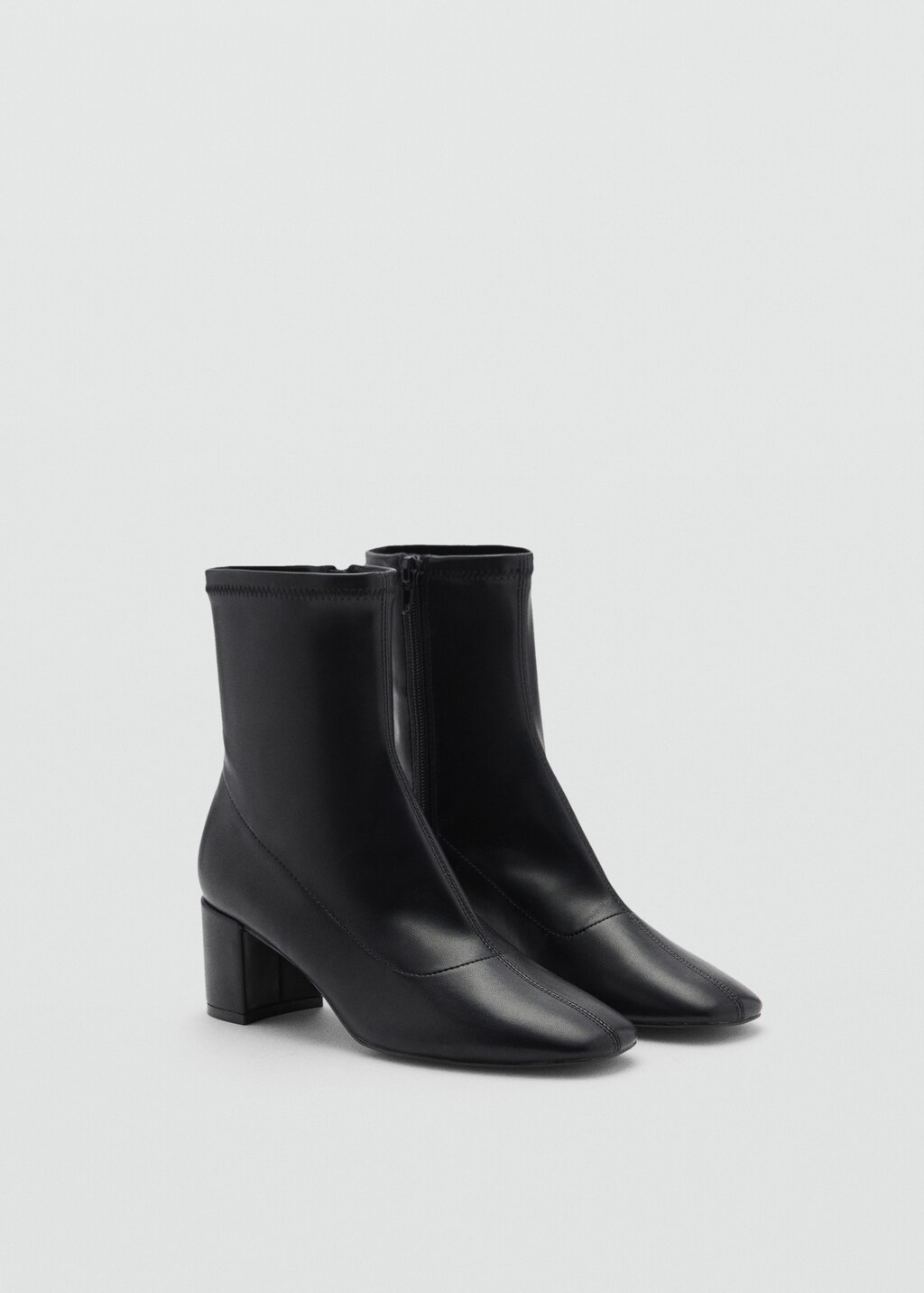 Block-heel ankle boots - Black