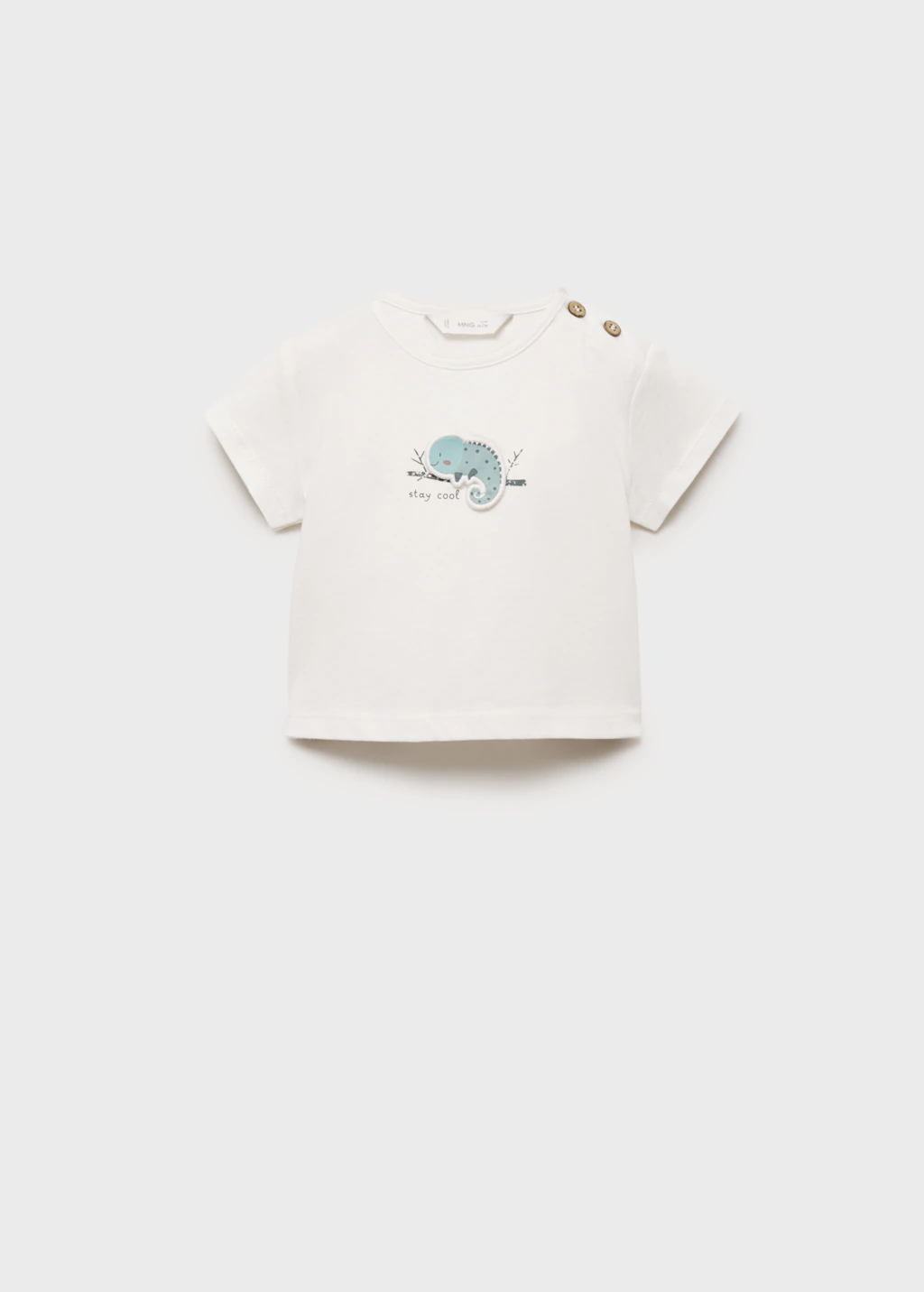 Embossed cotton t-shirt - Off White