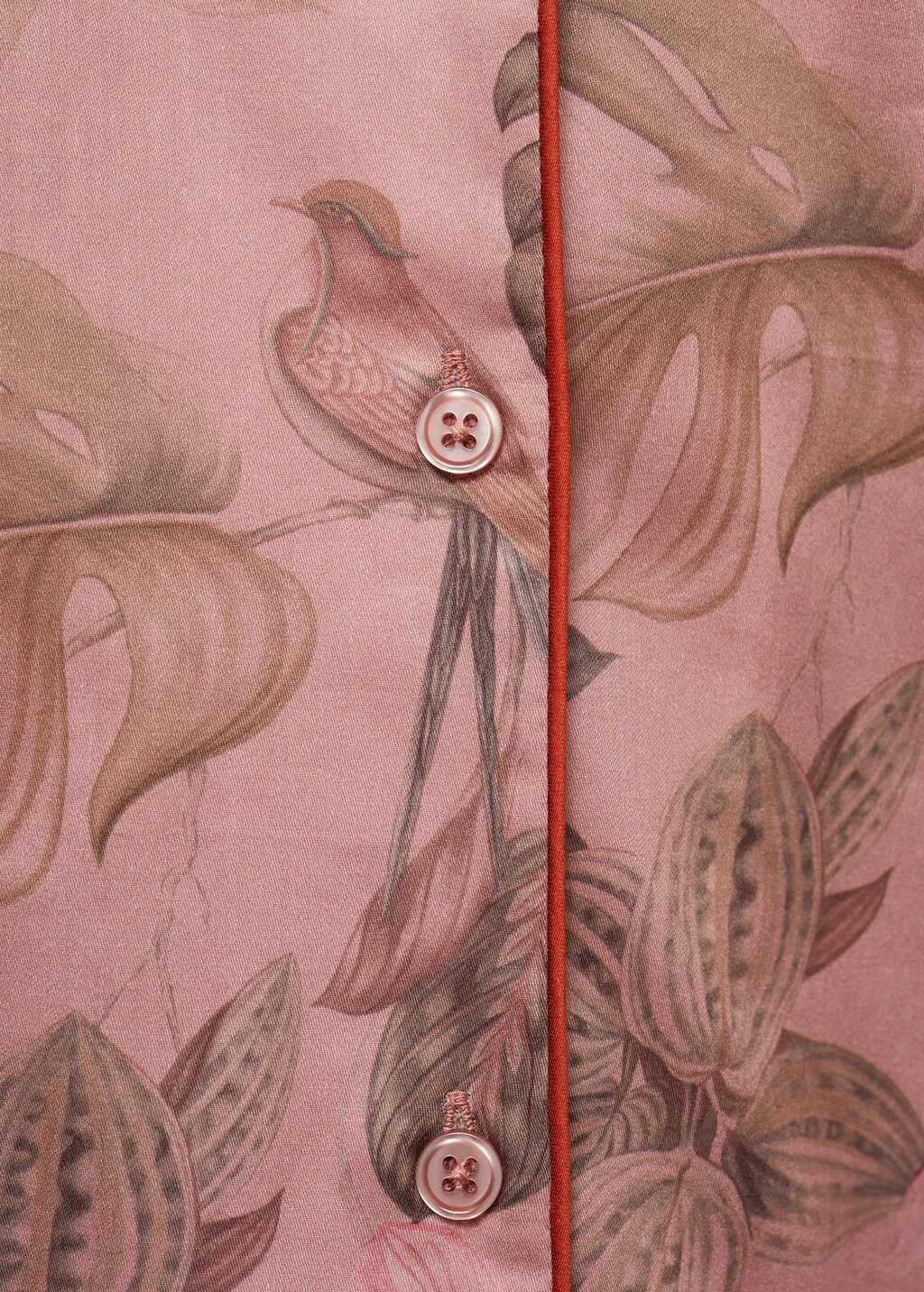 Tropical-print pyjama shirt - Green