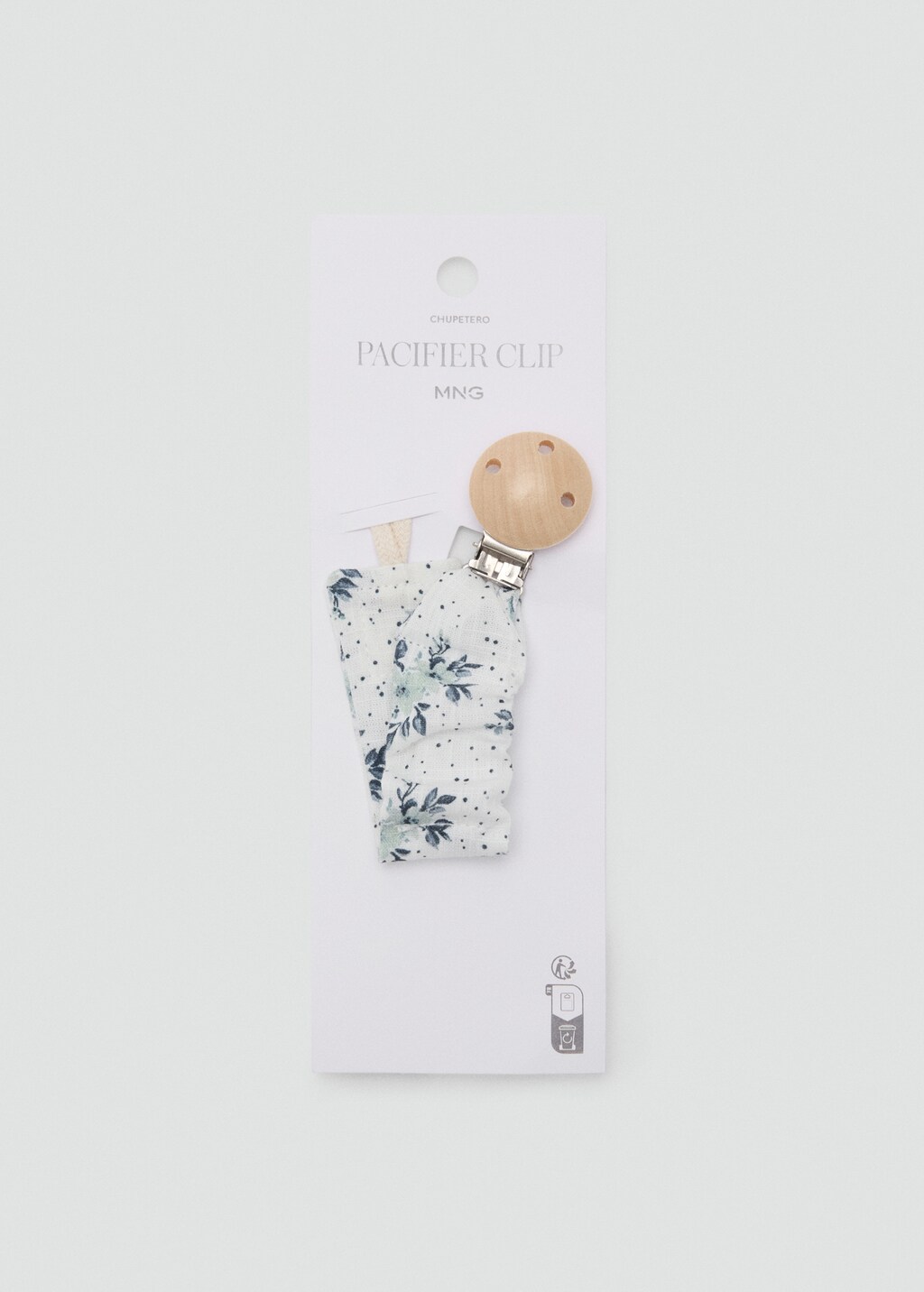 Printed brooch pacifier holder - Off White