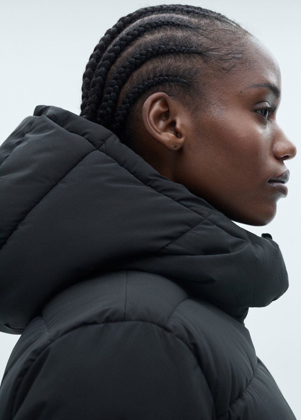 Water-repellent quilted coat - Medium Brown