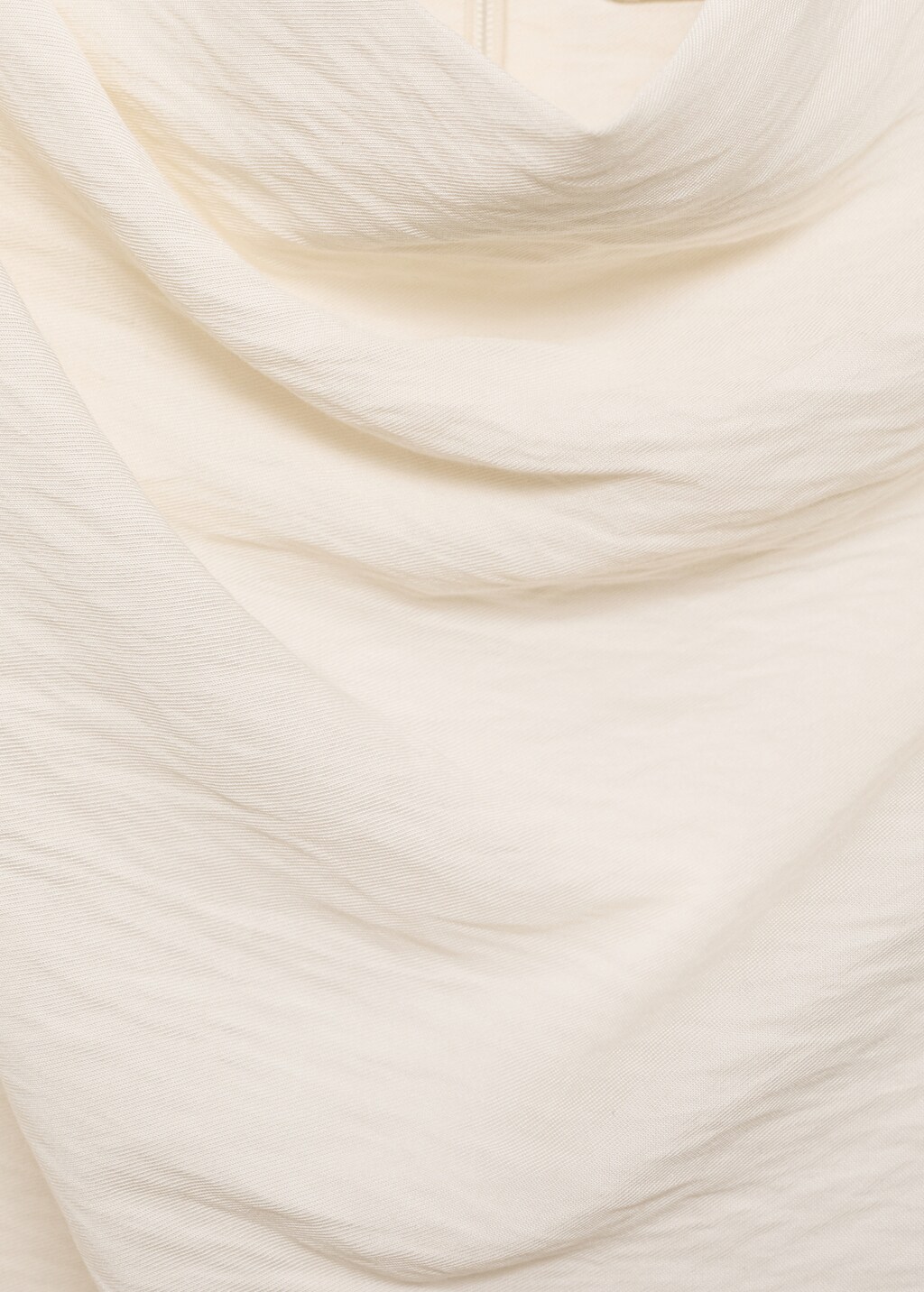 Textured draped blouse - Ecru