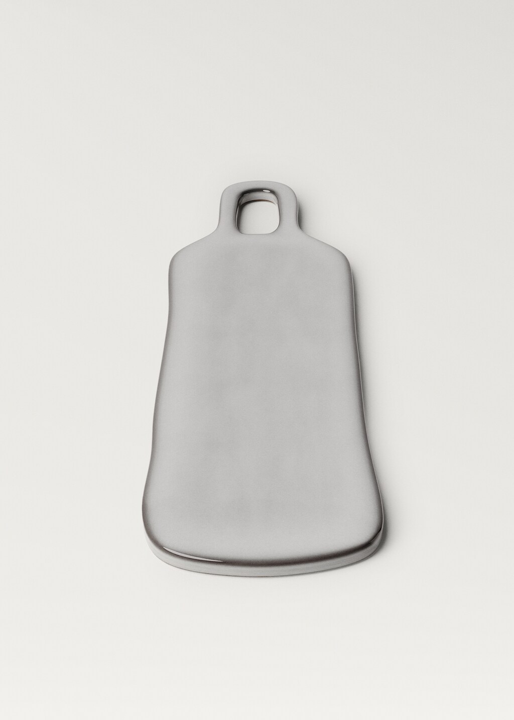 Rectangular stoneware table with contrast edge - White