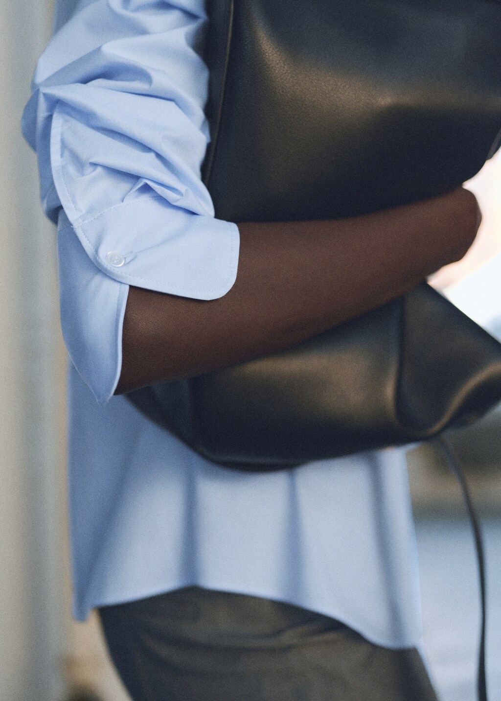 Fitted cotton shirt - White