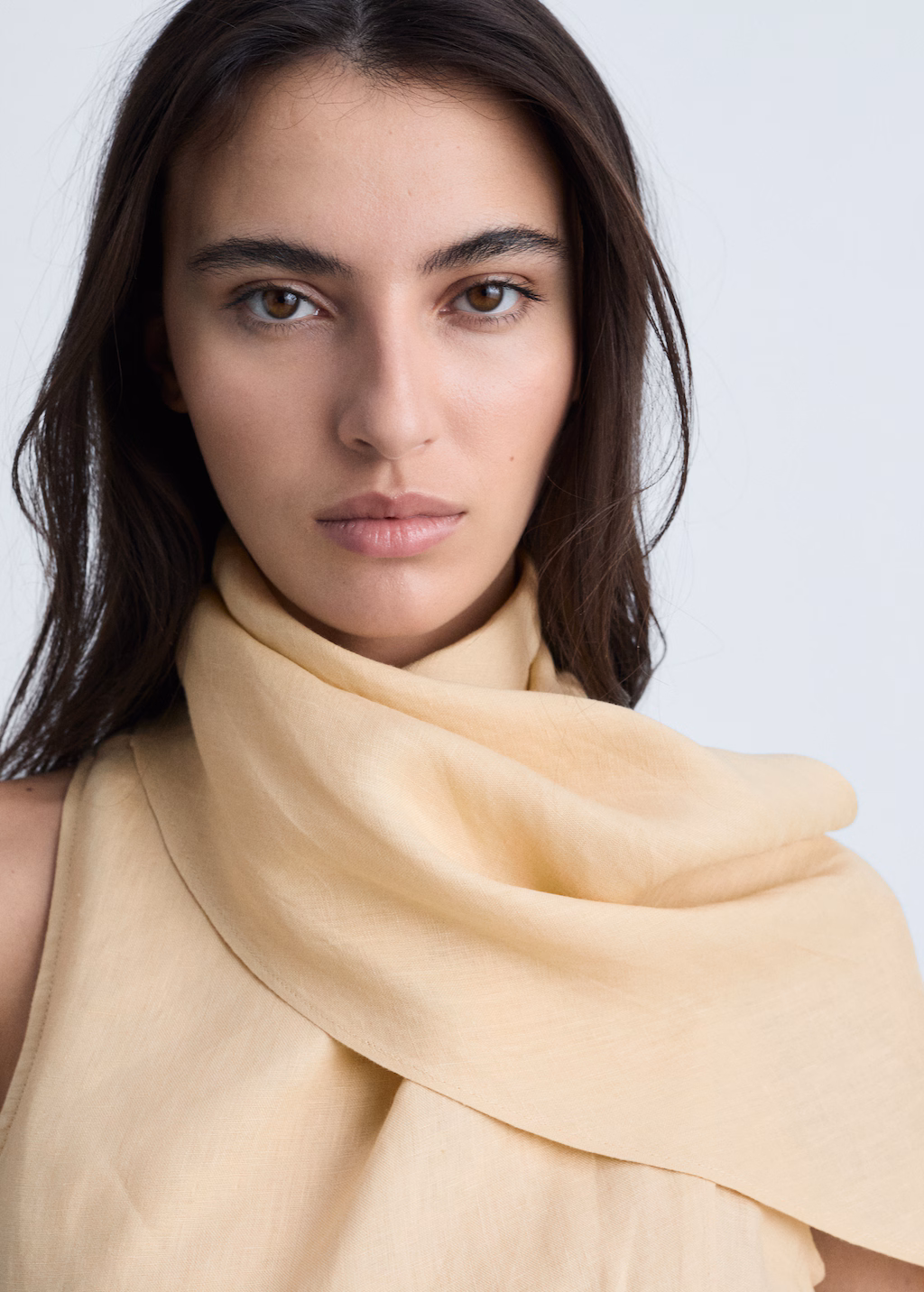 Belt linen dress - Sand