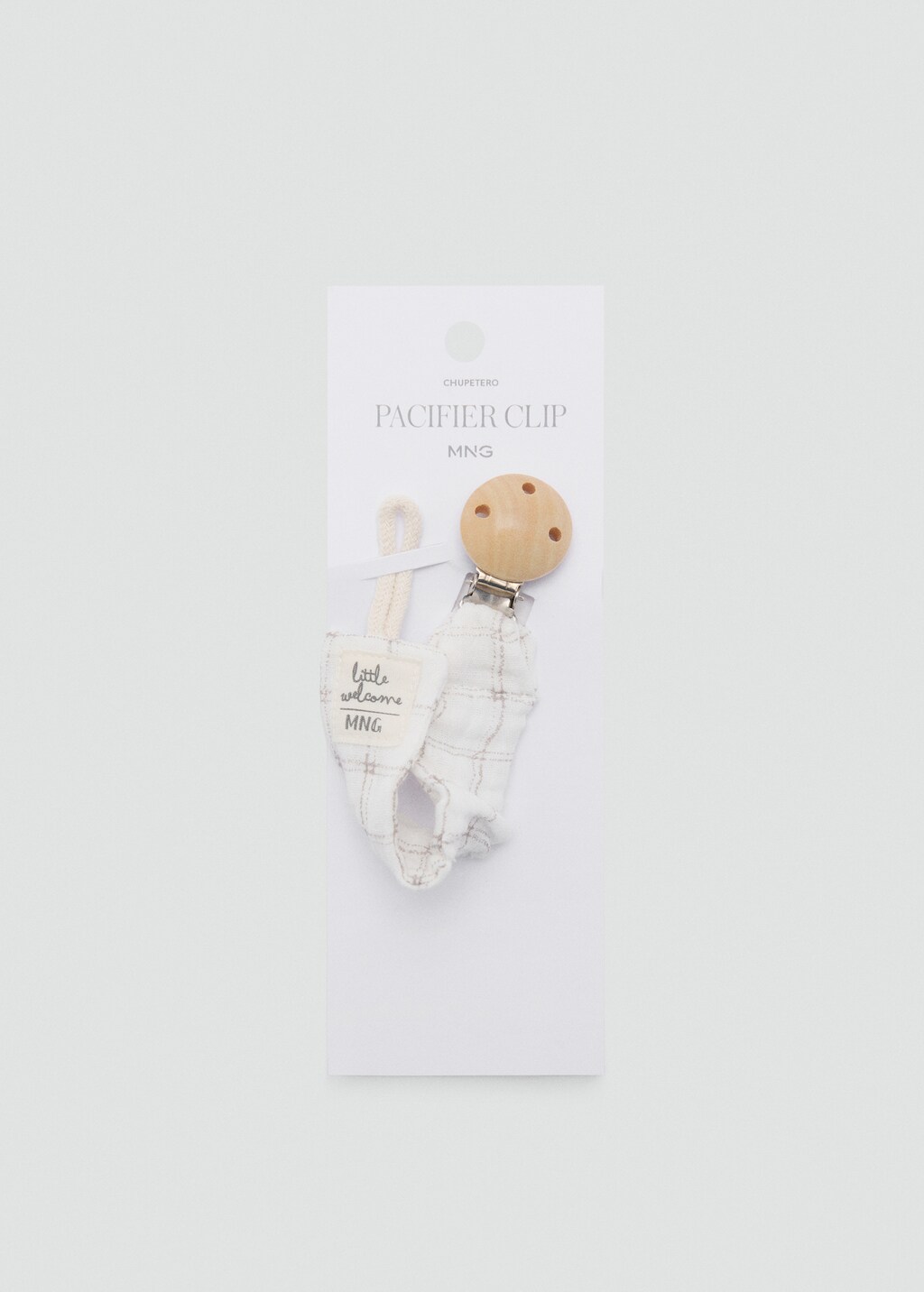 Printed brooch pacifier holder - Off White