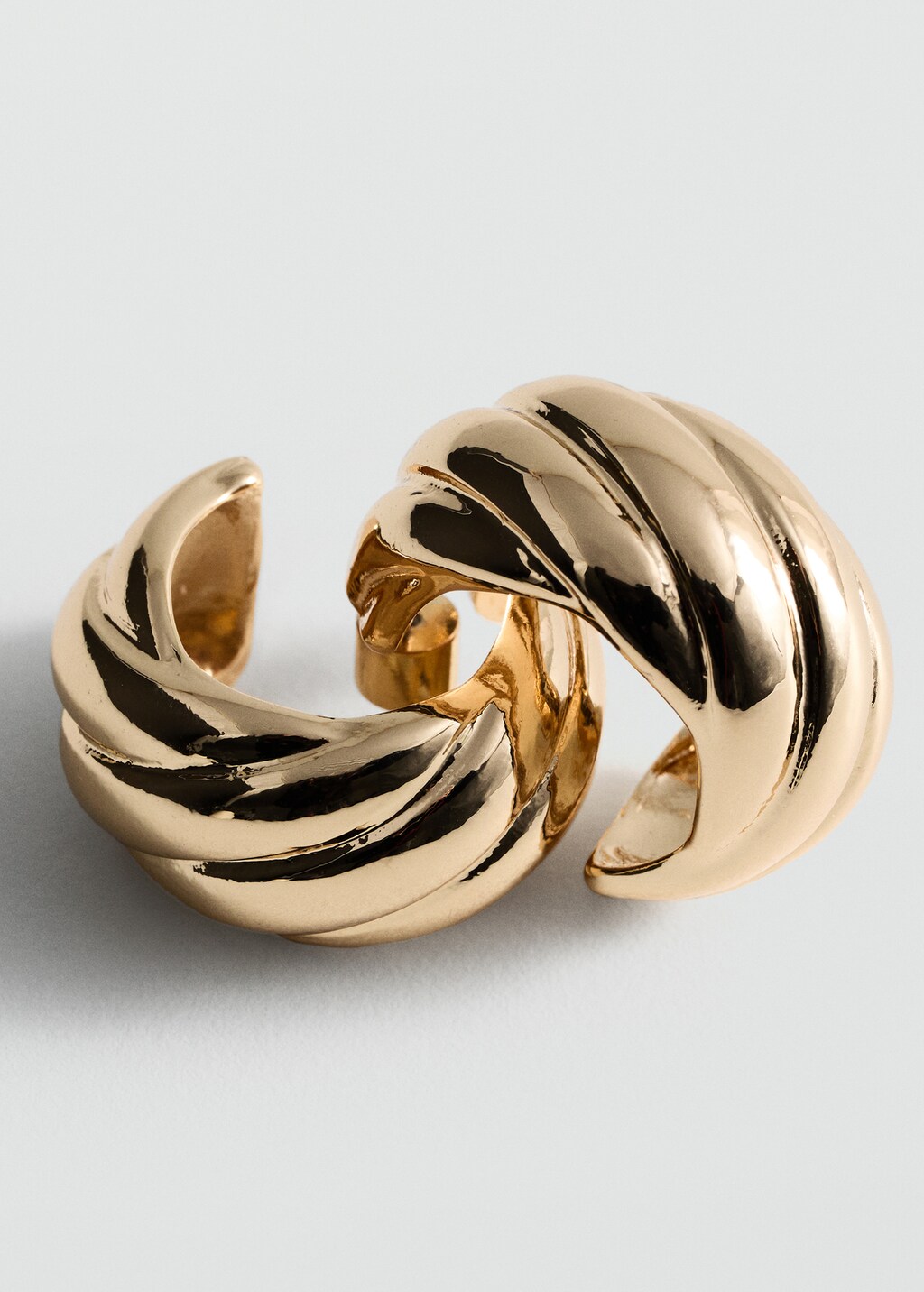 Intertwined hoop earrings - Gold
