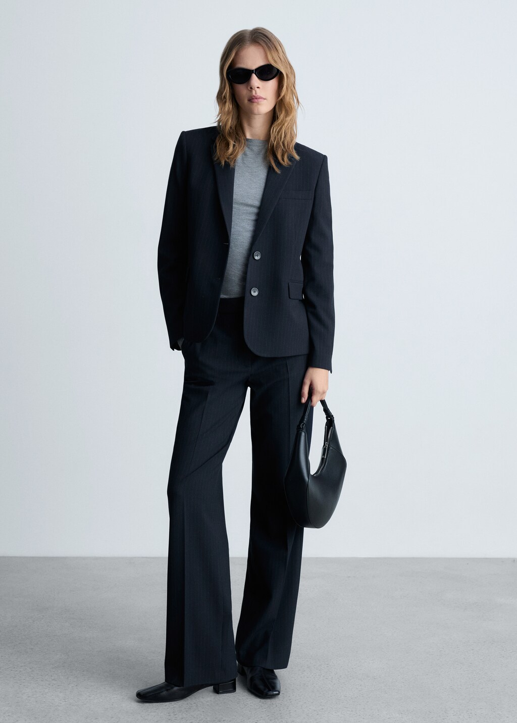 Pinstripe suit blazer - Dark Navy