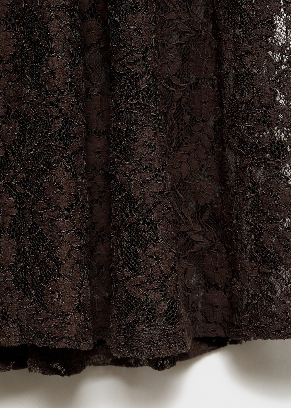 A-line lace dress - Brown
