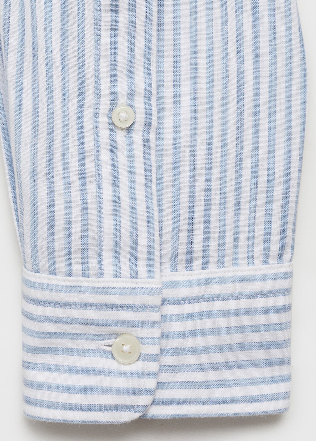 Regular fit striped linen shirt - Light Pink