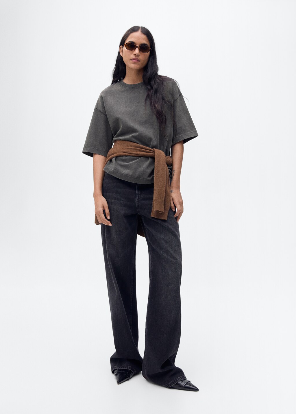 Oversized cotton t-shirt - Khaki