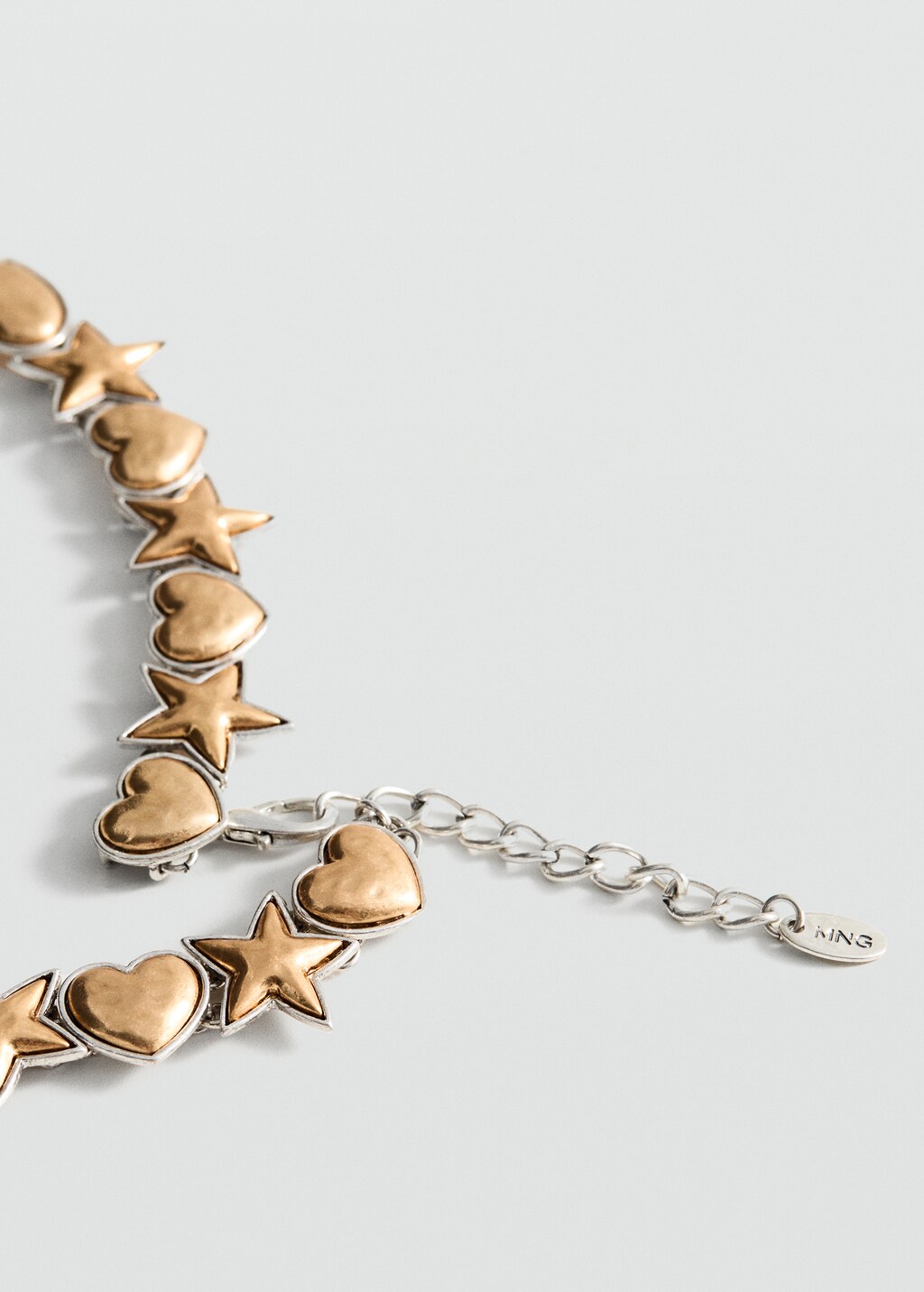 Combined-shapes necklace - Gold