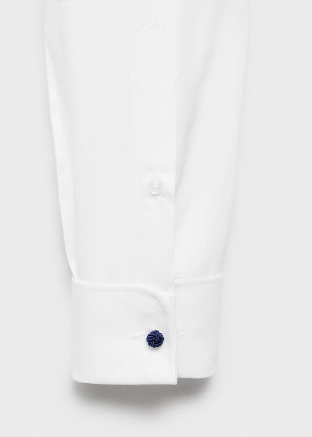 Slim-fit twill fabric suit with shirt cufflinks - Sky Blue
