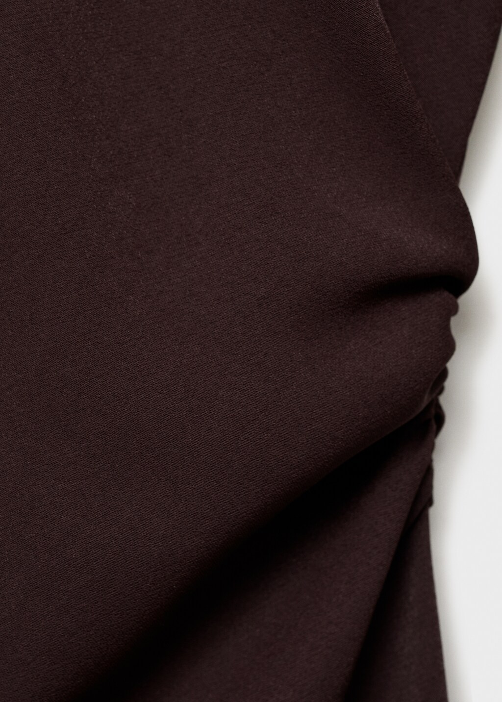 Midi-dress with draped waist - Brown