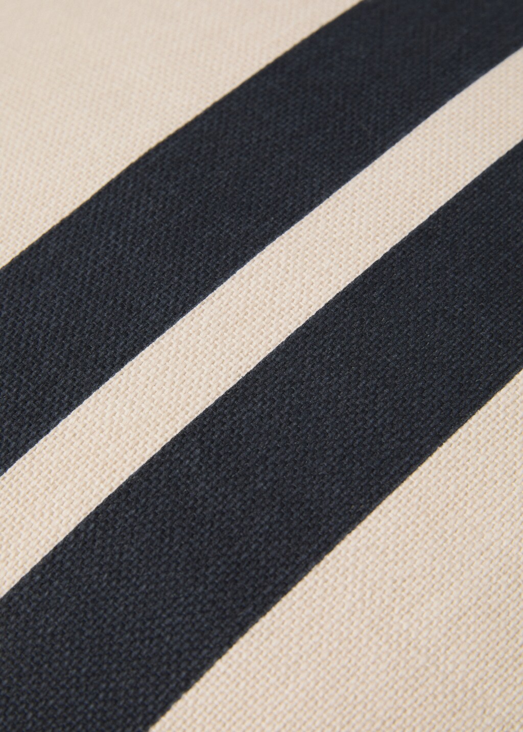 Double-stripe cotton cushion cover 45x45cm - Green