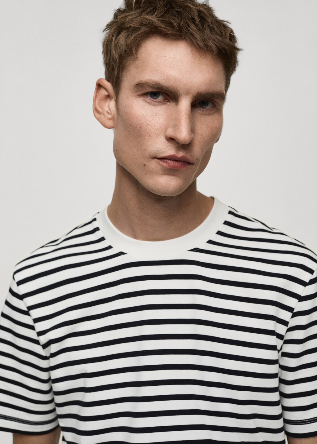 100% cotton striped t-shirt - Dark Navy
