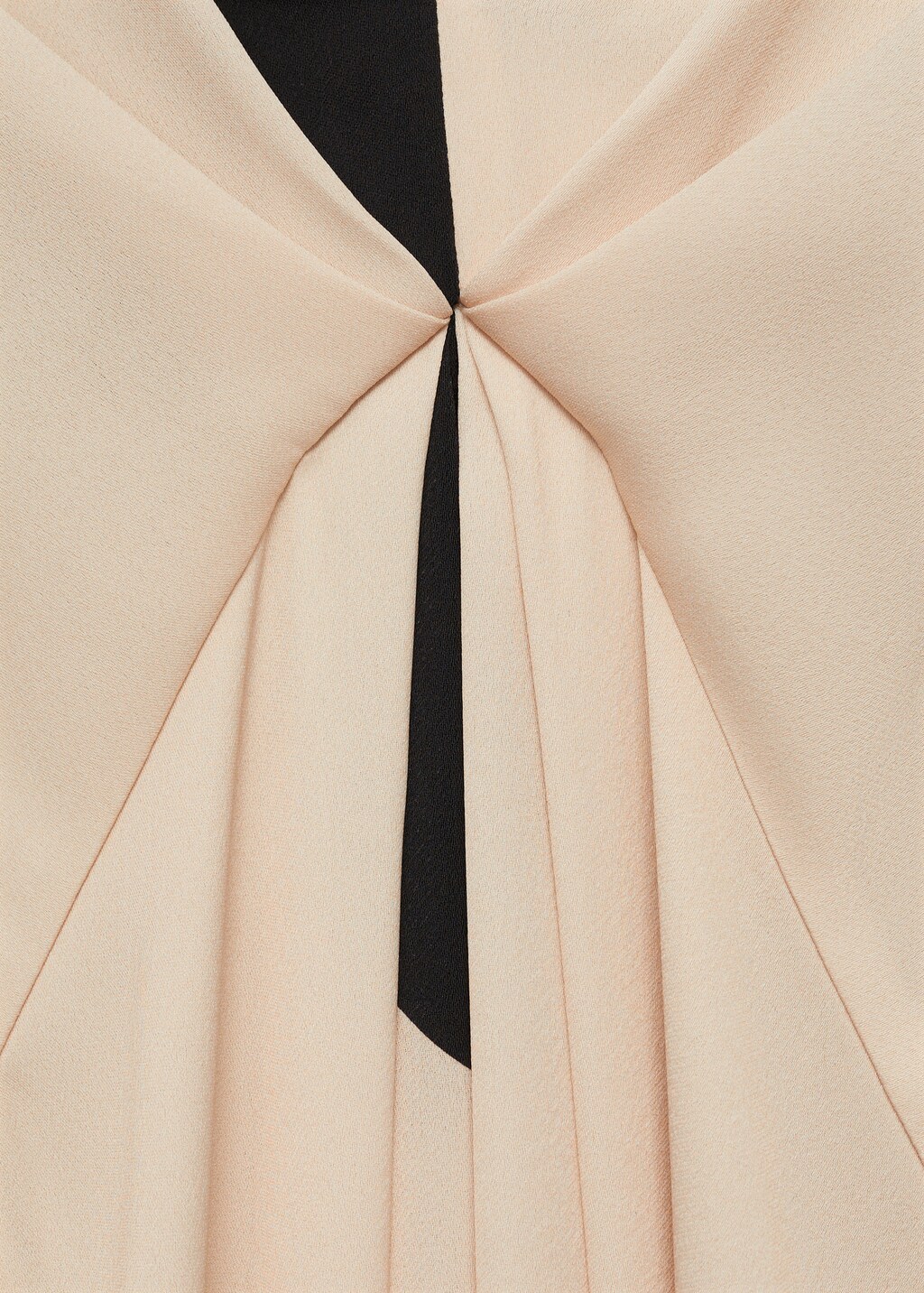 Polka-dot draped dress - Ecru