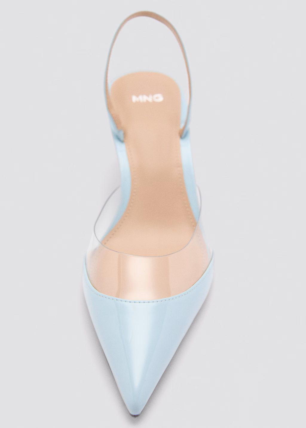 Heeled shoes with vinyl panel - Black