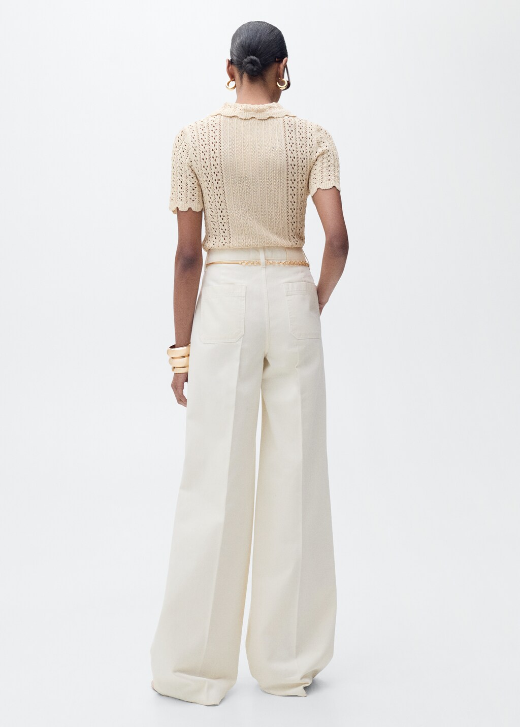 High-rise wideleg jeans - Pastel Pink