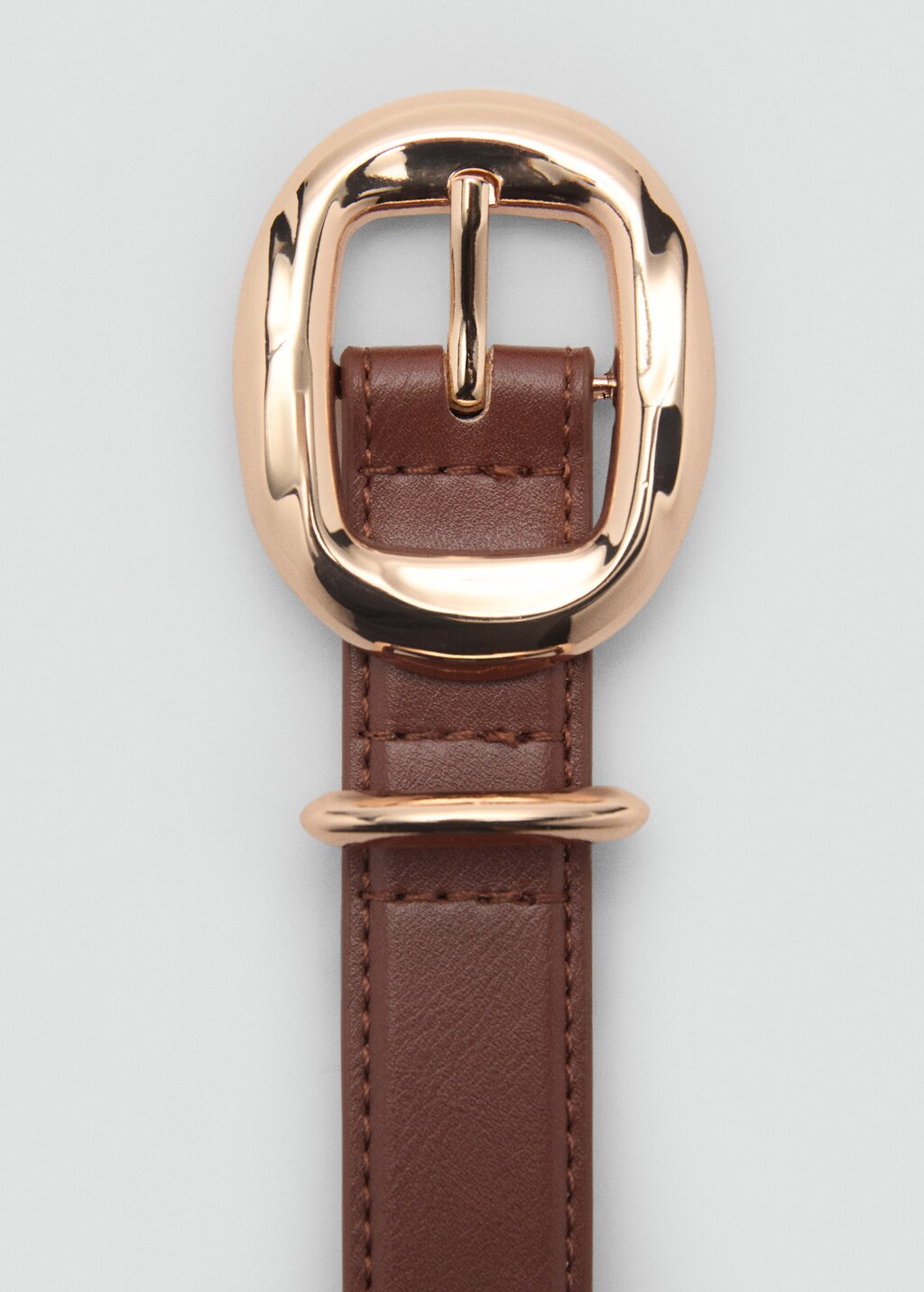 Rounded buckle belt - Black