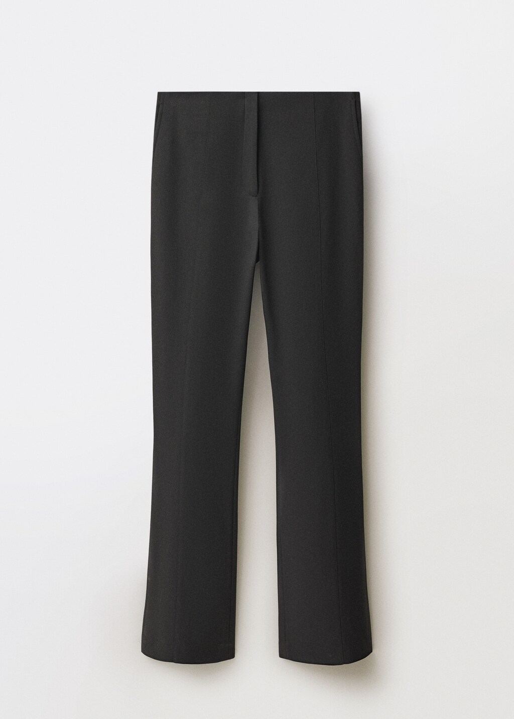 Flared suit trousers with openings - Black