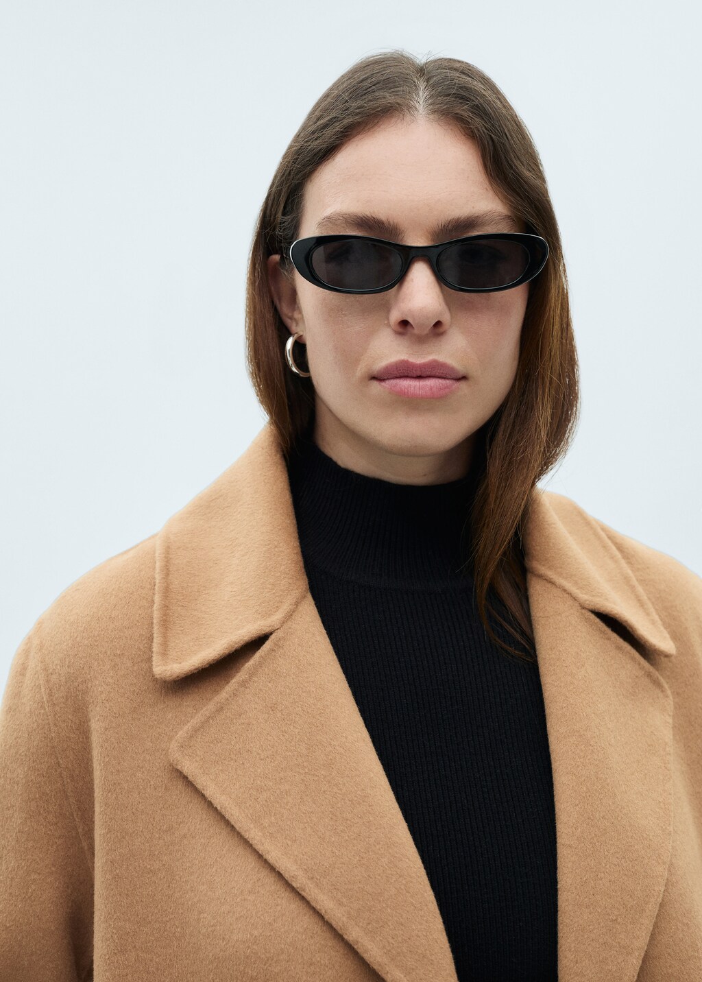 Handmade long coat with belt - Khaki