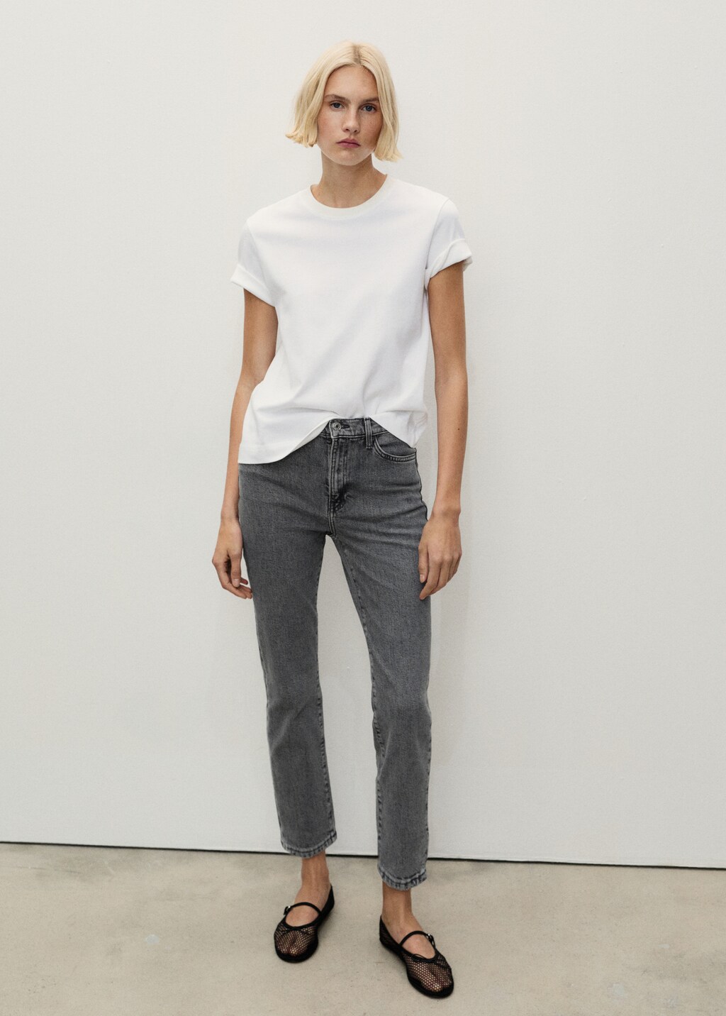 Claudia slim-fit cropped rinse-wash jeans - Open Blue