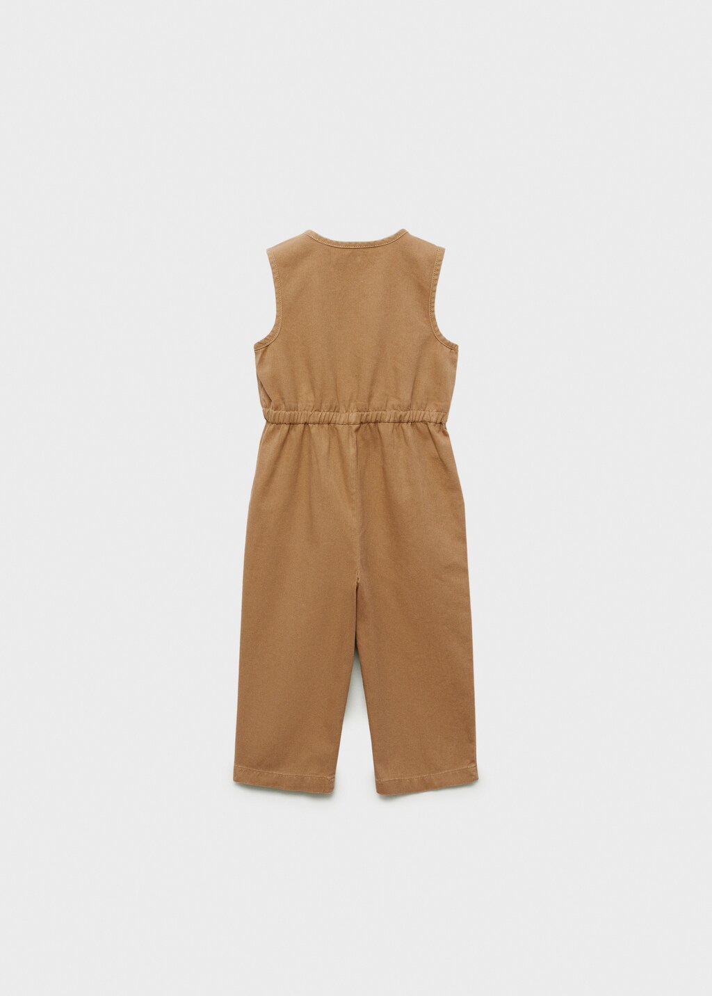 Buttoned long jumpsuit - Medium Brown
